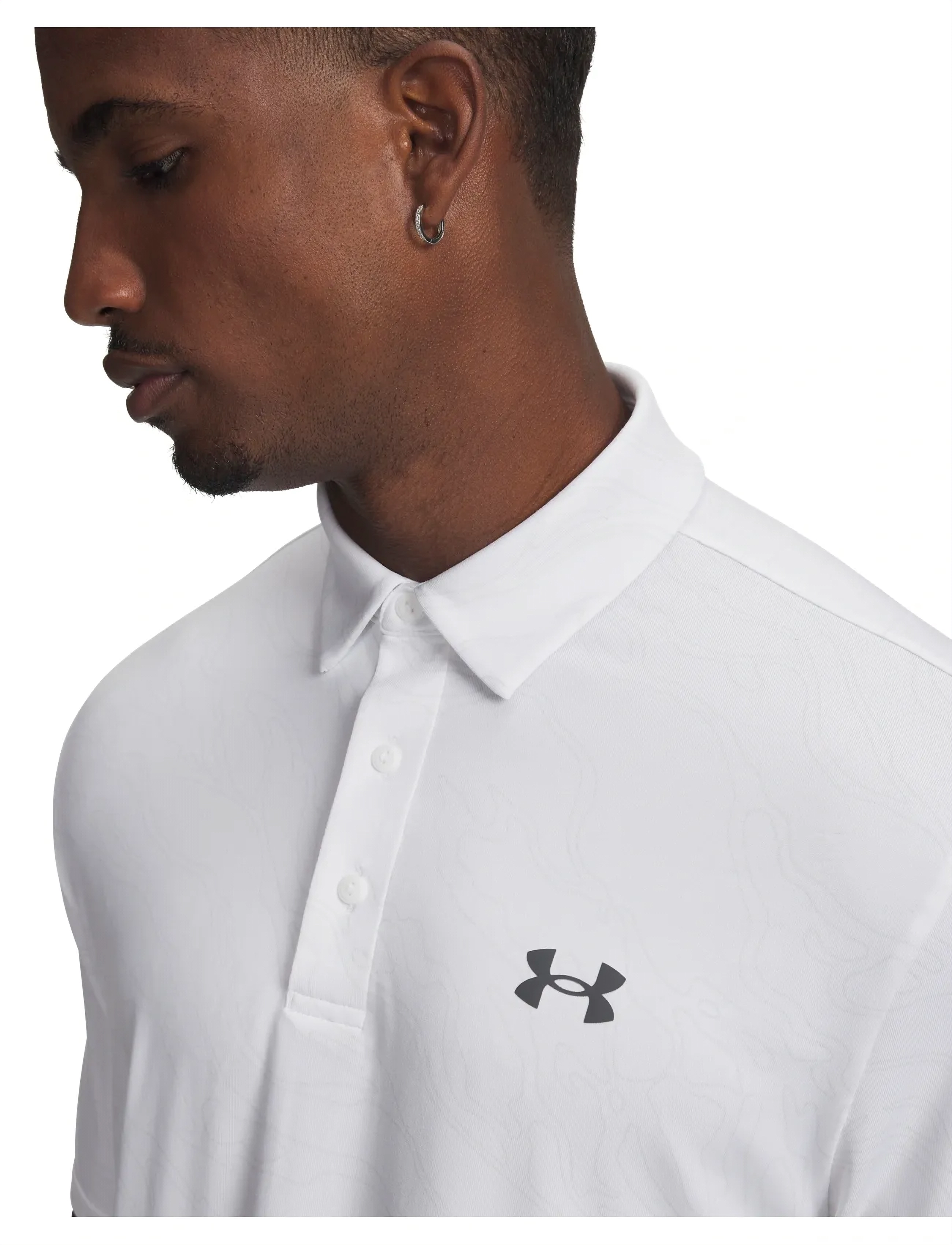 Under Armour - UA Playoff 3.0 Printed Polo - oberteile & t-shirts - white - 4