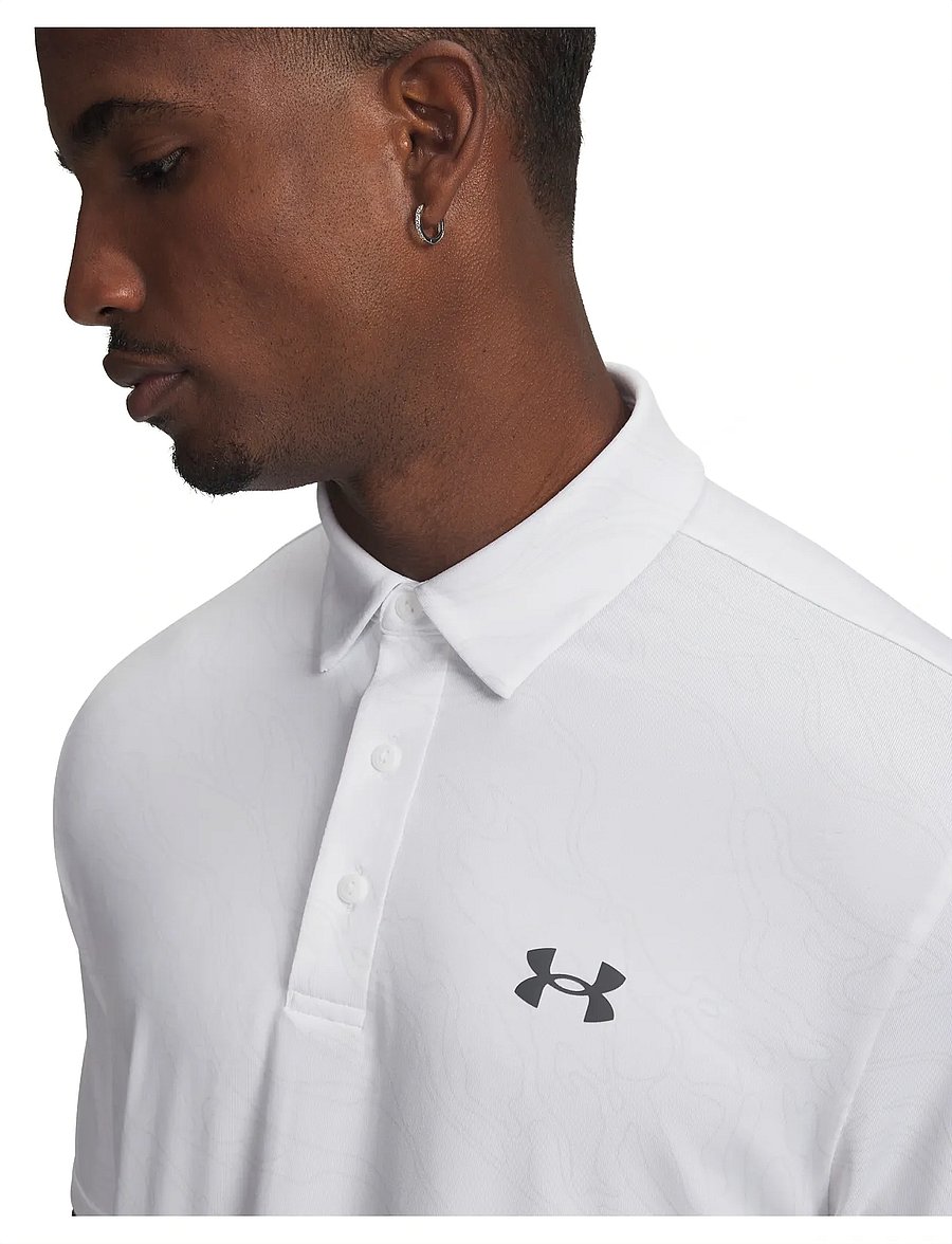 Under Armour - UA Playoff 3.0 Printed Polo - oberteile & t-shirts - white - 4