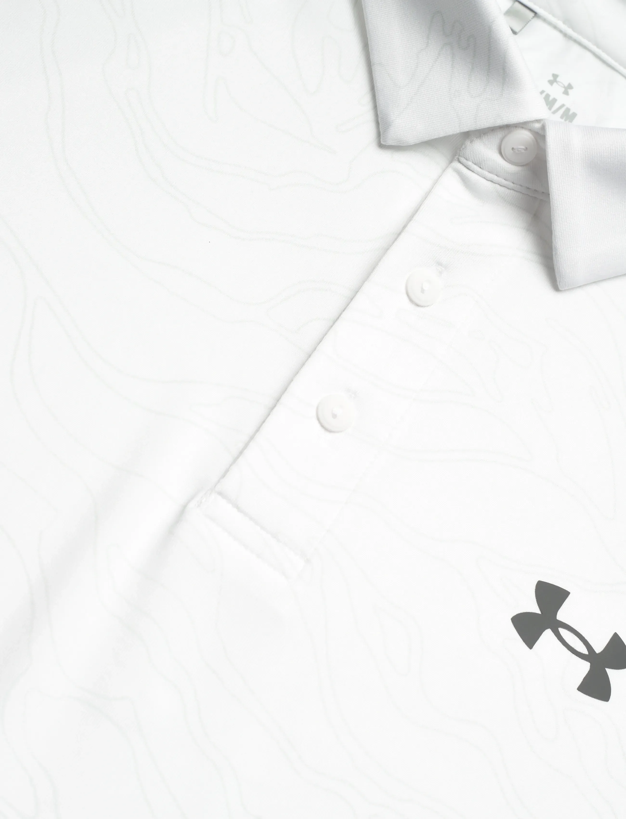 Under Armour - UA Playoff 3.0 Printed Polo - oberteile & t-shirts - white - 5