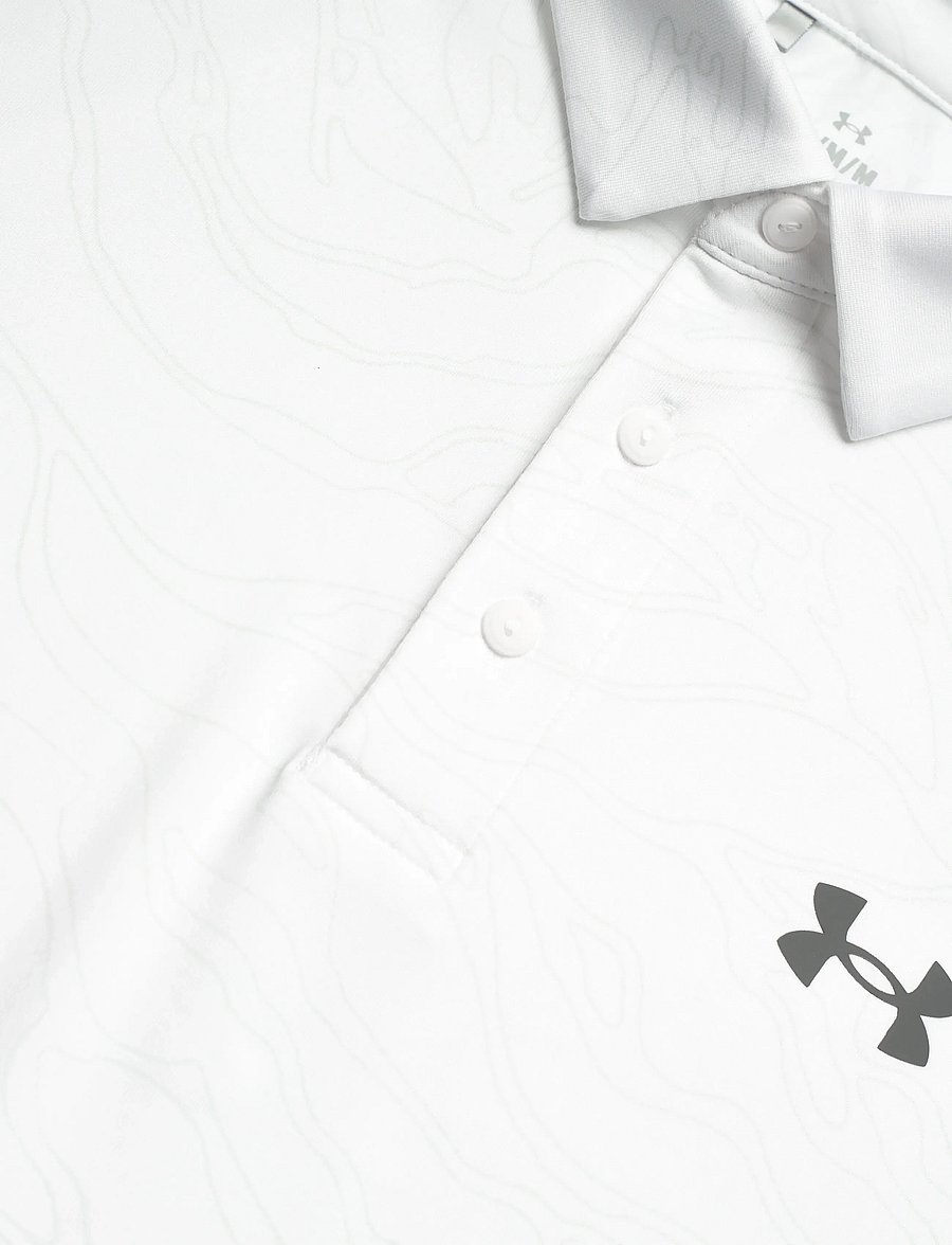 Under Armour - UA Playoff 3.0 Printed Polo - oberteile & t-shirts - white - 5