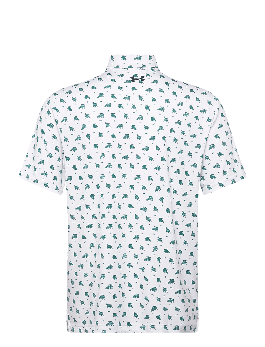 Under Armour - UA Playoff 3.0 Printed Polo - oberteile & t-shirts - white - 2