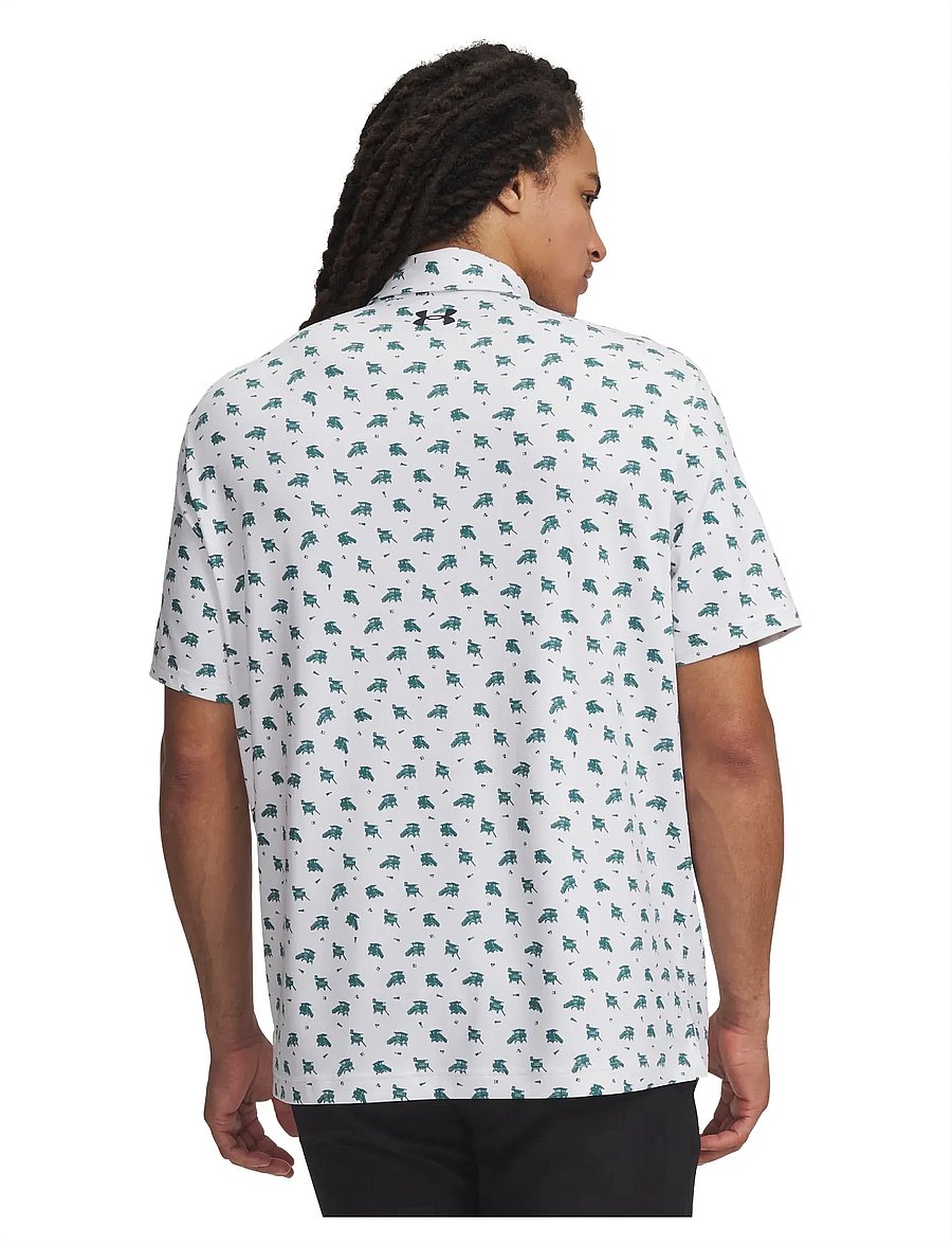 Under Armour - UA Playoff 3.0 Printed Polo - oberteile & t-shirts - white - 3