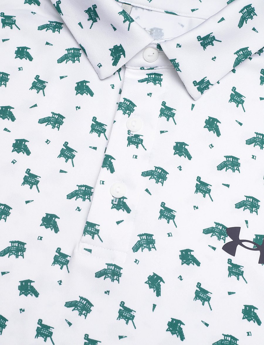 Under Armour - UA Playoff 3.0 Printed Polo - oberteile & t-shirts - white - 5