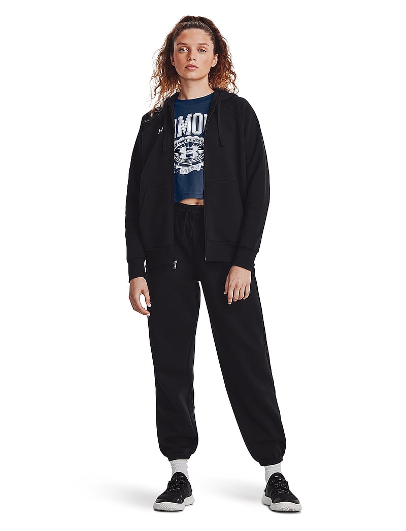 Under Armour - UA Rival Fleece FZ Hoodie - džemperi un adījumi - black - 4