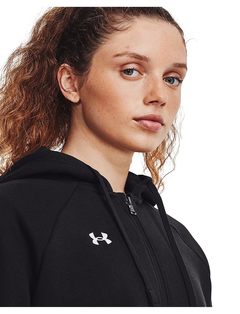 Under Armour - UA Rival Fleece FZ Hoodie - džemperi un adījumi - black - 5