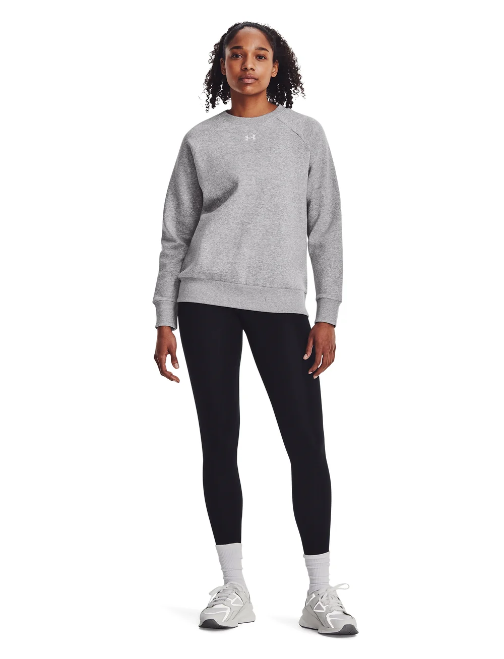 Under Armour - UA Rival Fleece Crew - Överdelar - mod gray light heather - 4