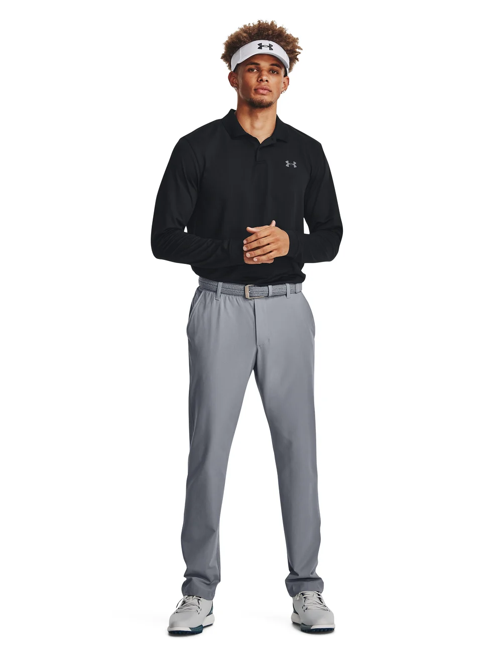Under Armour - UA Performance 3.0 LS Polo - oberteile & t-shirts - black - 0