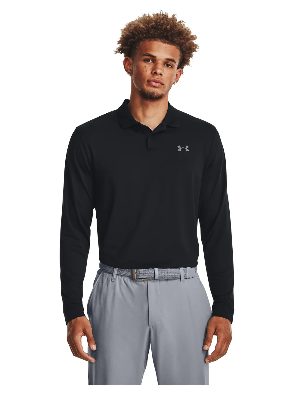 Under Armour - UA Performance 3.0 LS Polo - oberteile & t-shirts - black - 3