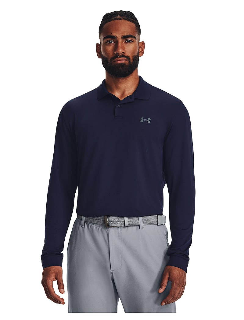 Under Armour - UA Performance 3.0 LS Polo - toppe & t-shirts - midnight navy - 3