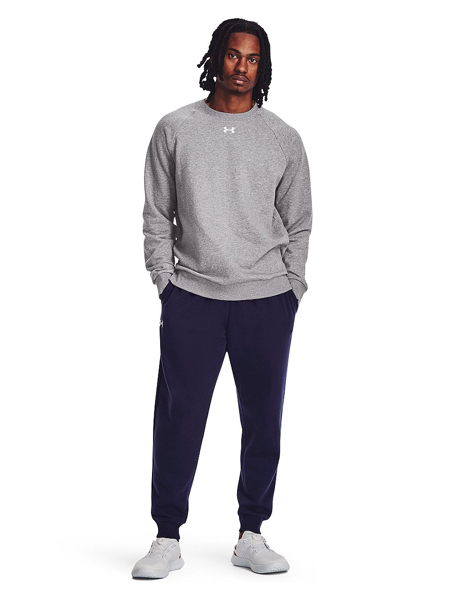Under Armour - UA Rival Fleece Crew - sweatshirts - castlerock light heather - 4