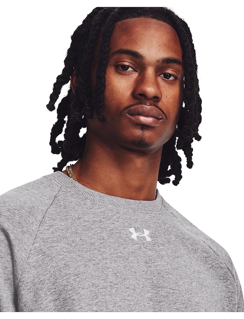 Under Armour - UA Rival Fleece Crew - sweaters - castlerock light heather - 5