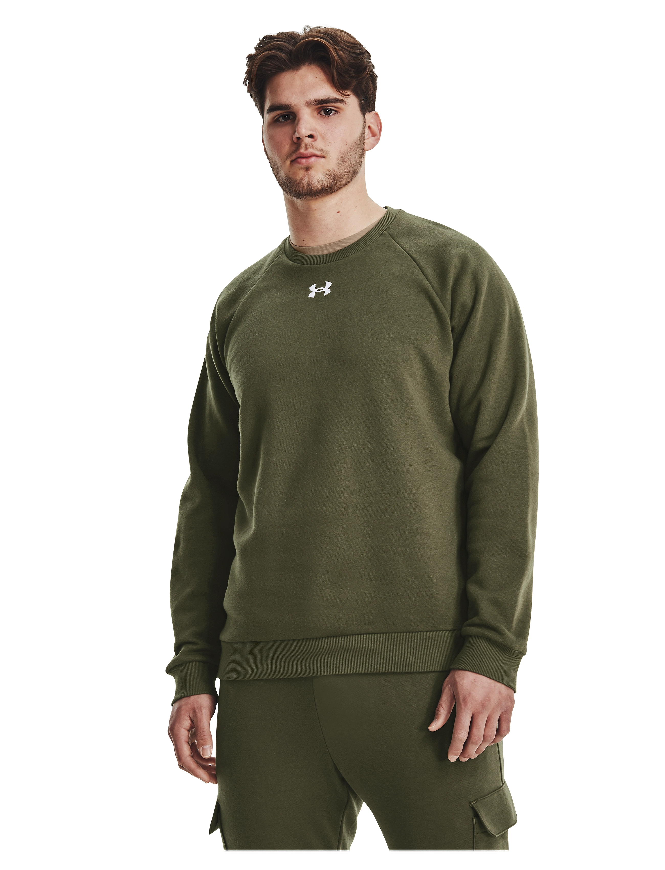 Under Armour - UA Rival Fleece Crew - tops - marine od green - 3