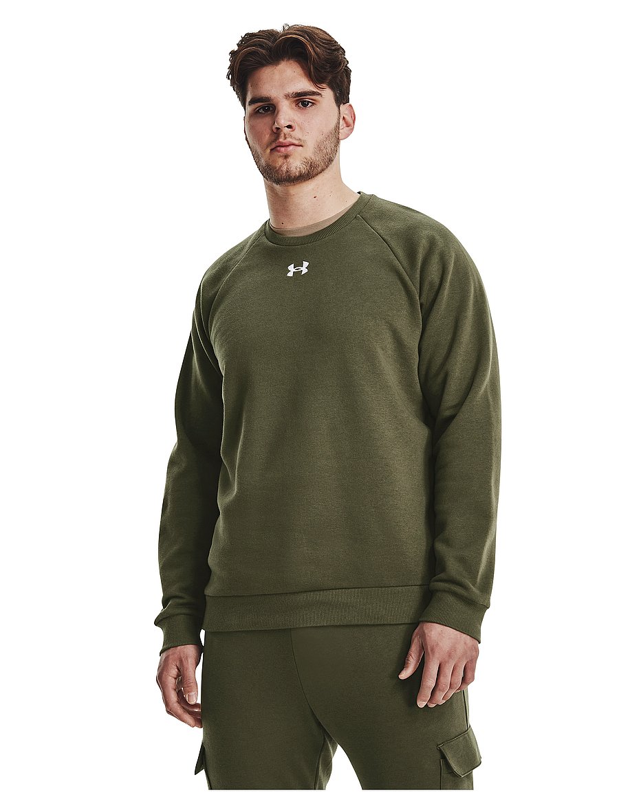 Under Armour - UA Rival Fleece Crew - oberteile - marine od green - 3
