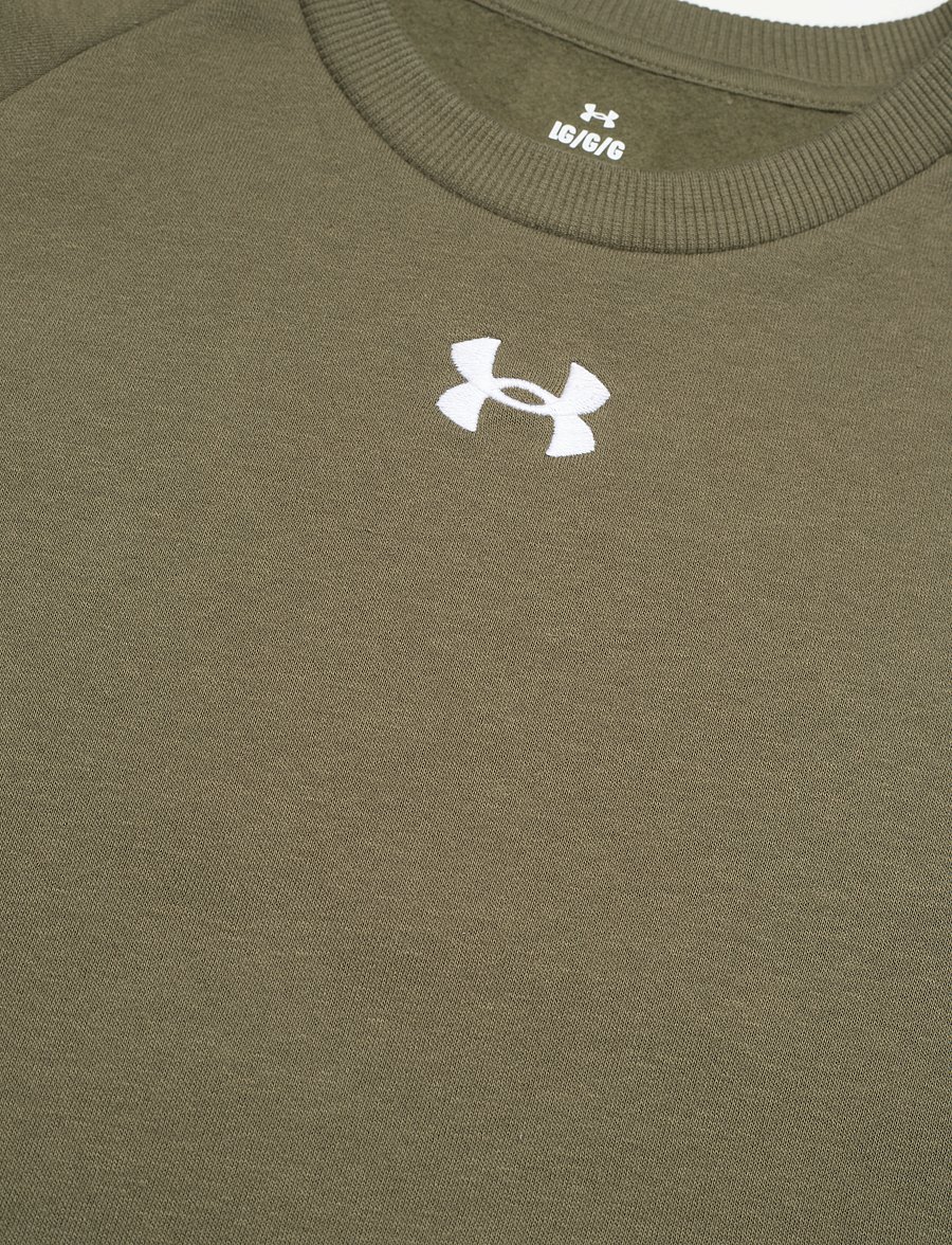 Under Armour - UA Rival Fleece Crew - oberteile - marine od green - 5