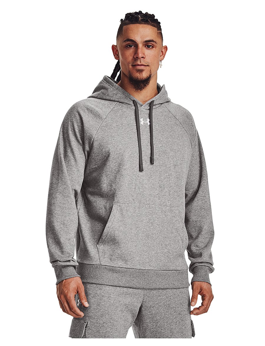 Under Armour - UA Rival Fleece Hoodie - pulls a capuche - castlerock light heather - 0
