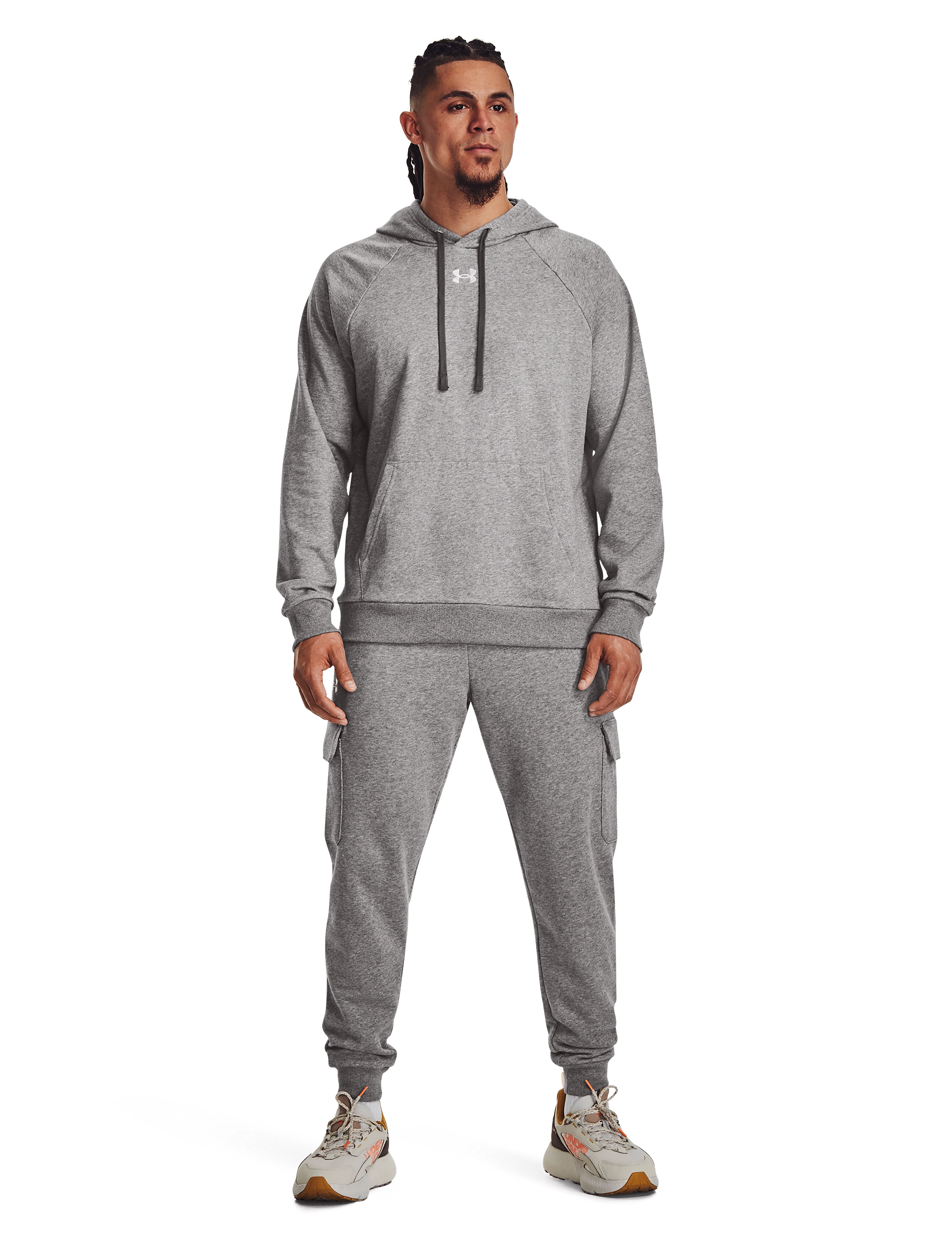 Under Armour - UA Rival Fleece Hoodie - overdele - castlerock light heather - 4