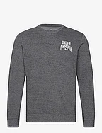 UA Rival Terry Graphic Crew - PITCH GRAY FULL HEATHER