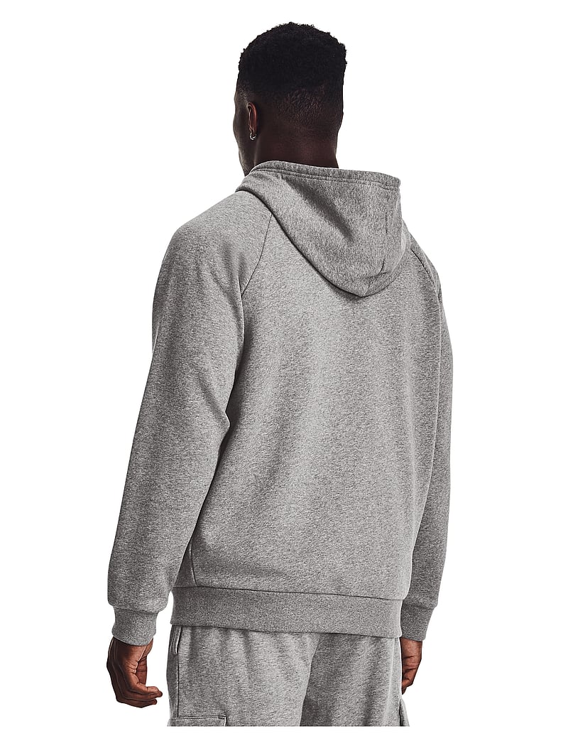 Under Armour - UA Rival Fleece FZ Hoodie - huvtröjor - castlerock light heather - 4