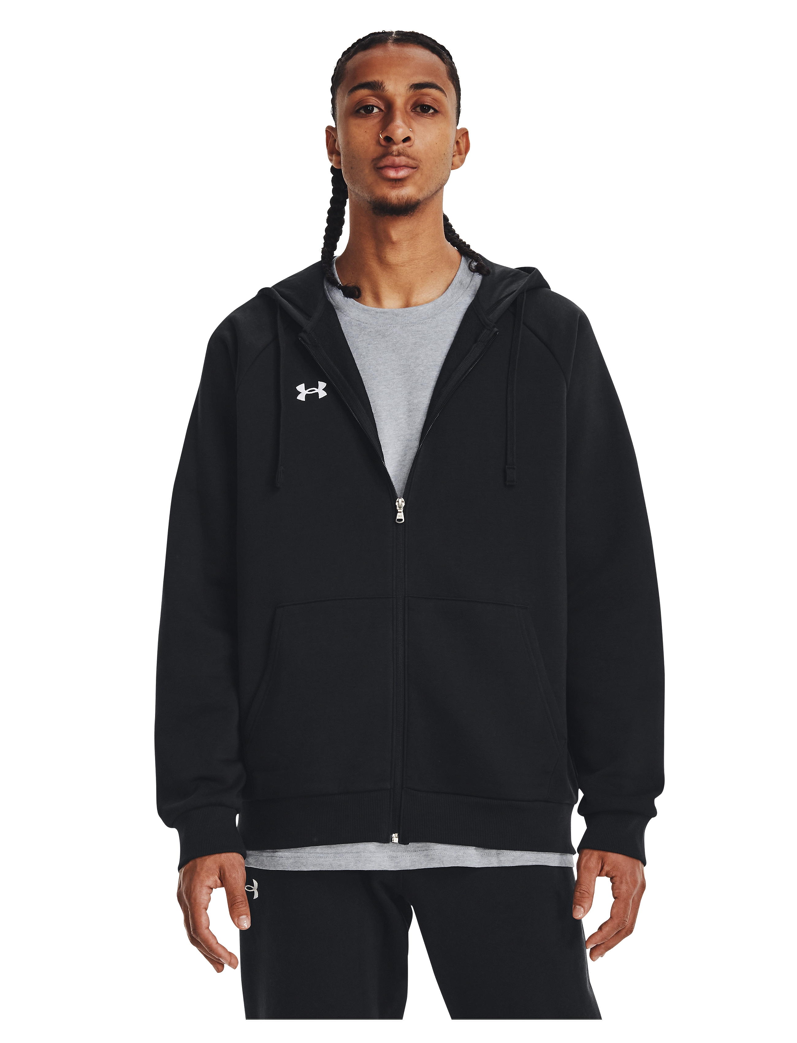 Under Armour - UA Rival Fleece FZ Hoodie - overdele - black - 3