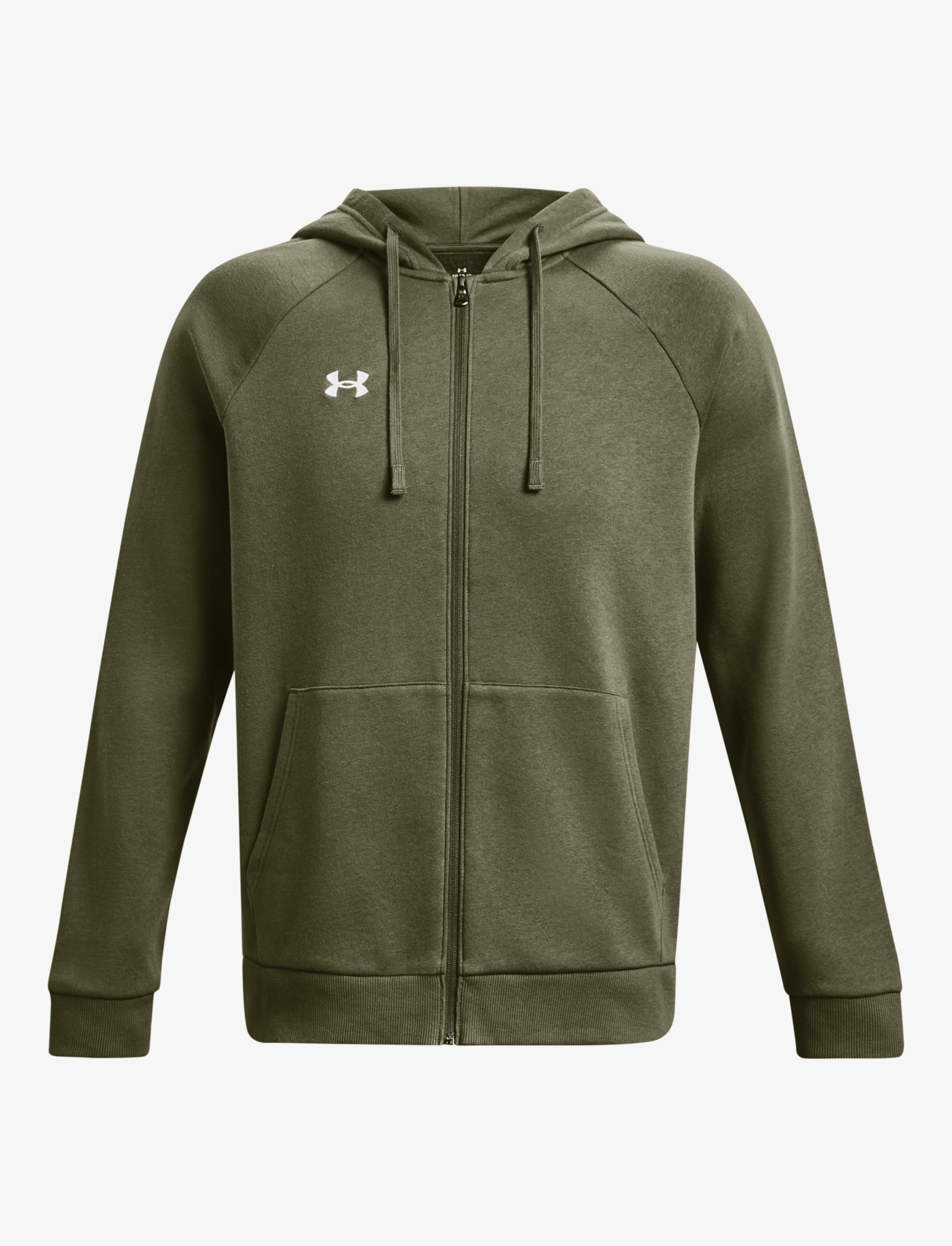 Under Armour UA Rival Fleece FZ Hoodie - Tøj - MARINE OD GREEN / khaki/green