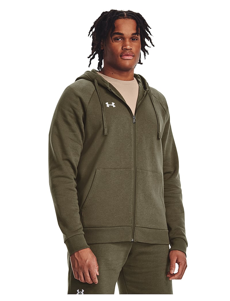 Under Armour - UA Rival Fleece FZ Hoodie - huvtröjor - marine od green - 3