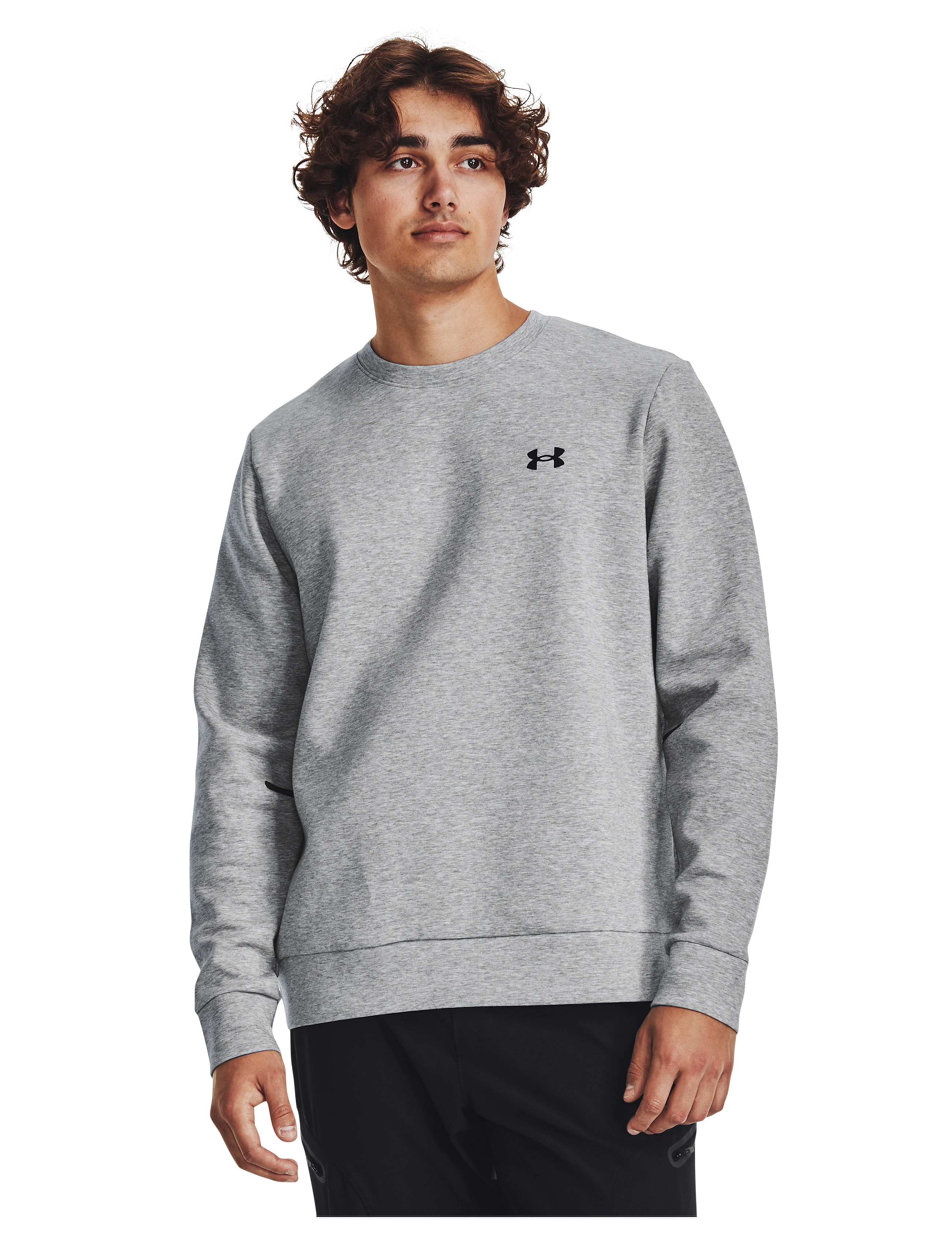 Under Armour - UA Unstoppable Flc Crew - sport - mod gray - 3