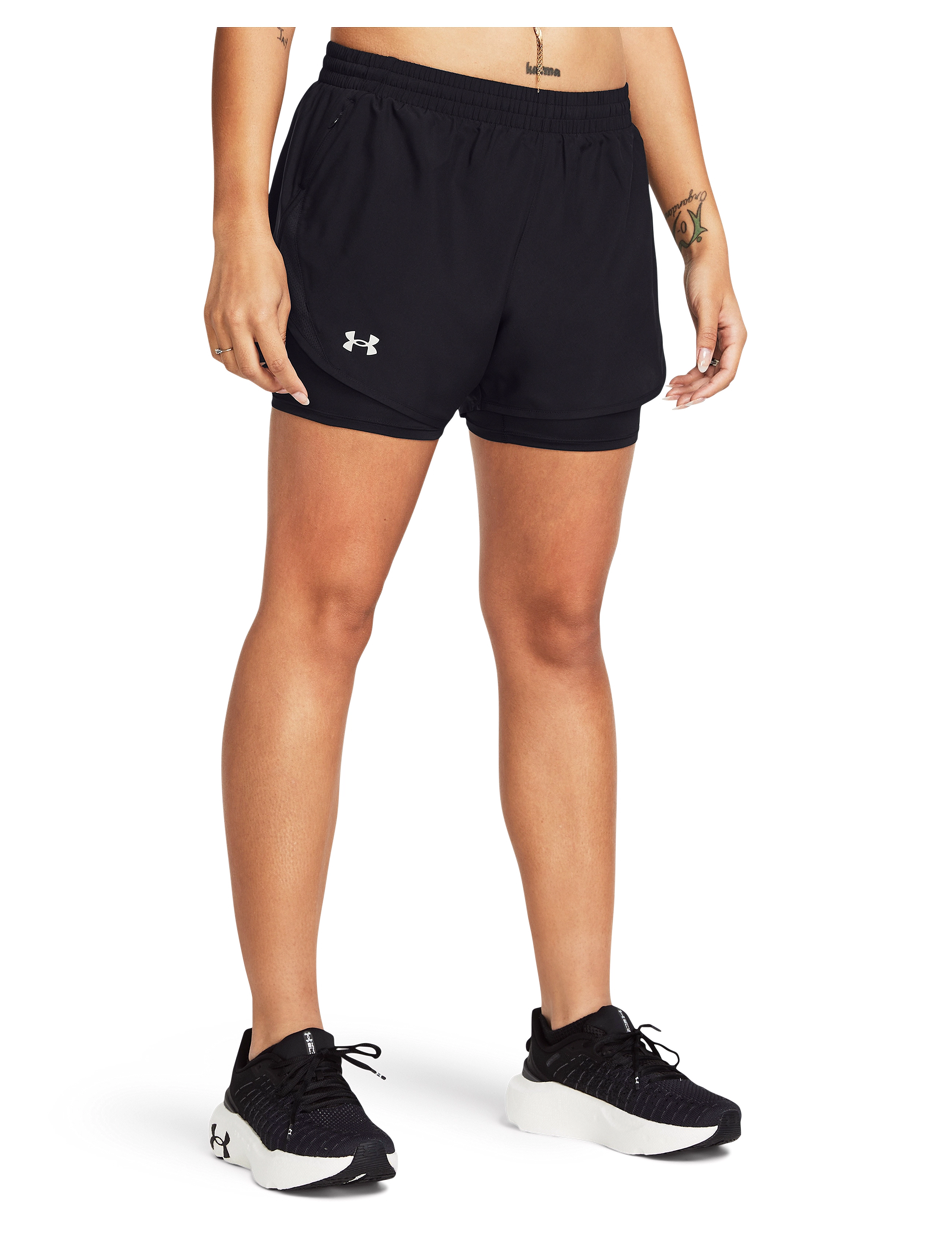 Under Armour Ua Fly By 2-In-1 Shorts, XL, Sport Schwarz - Training Frauen