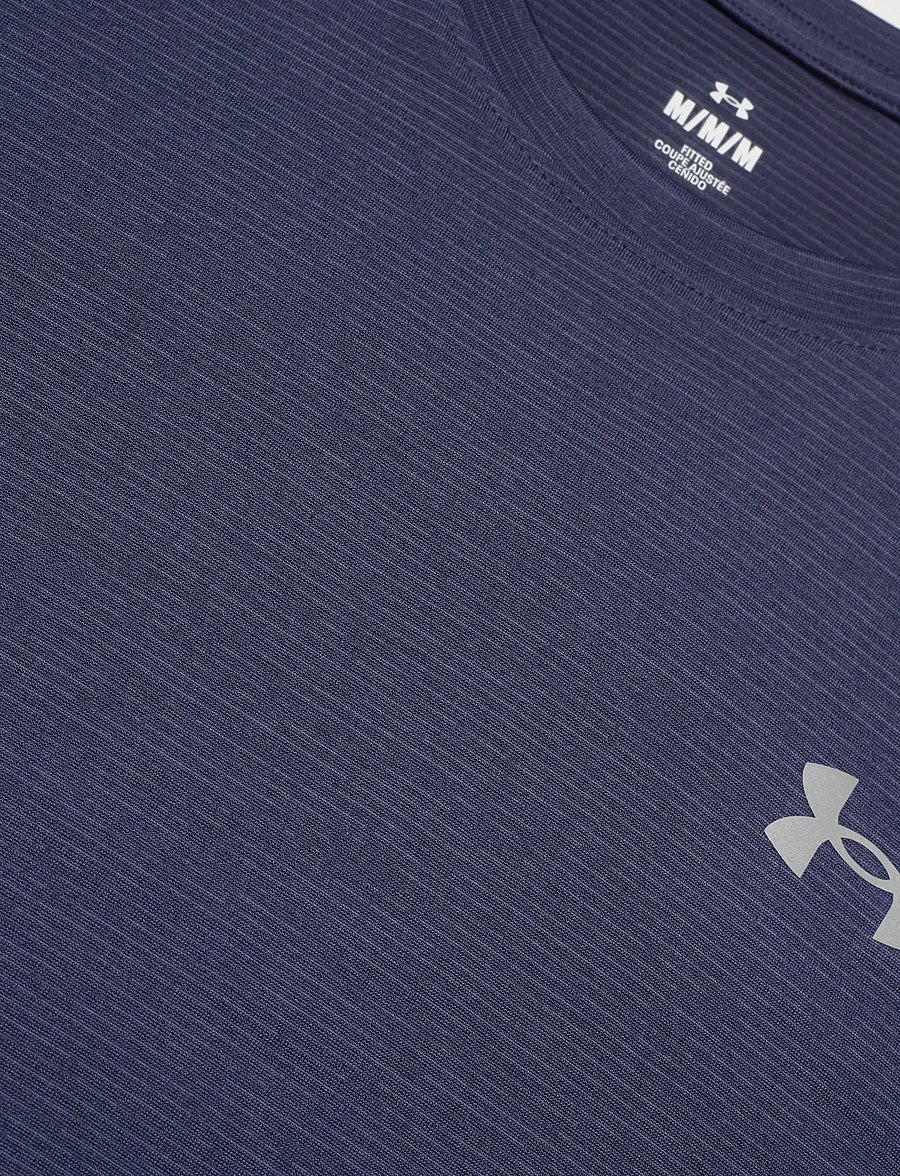 Under Armour - UA LAUNCH SHORTSLEEVE - t-shirts - washed navy - 4