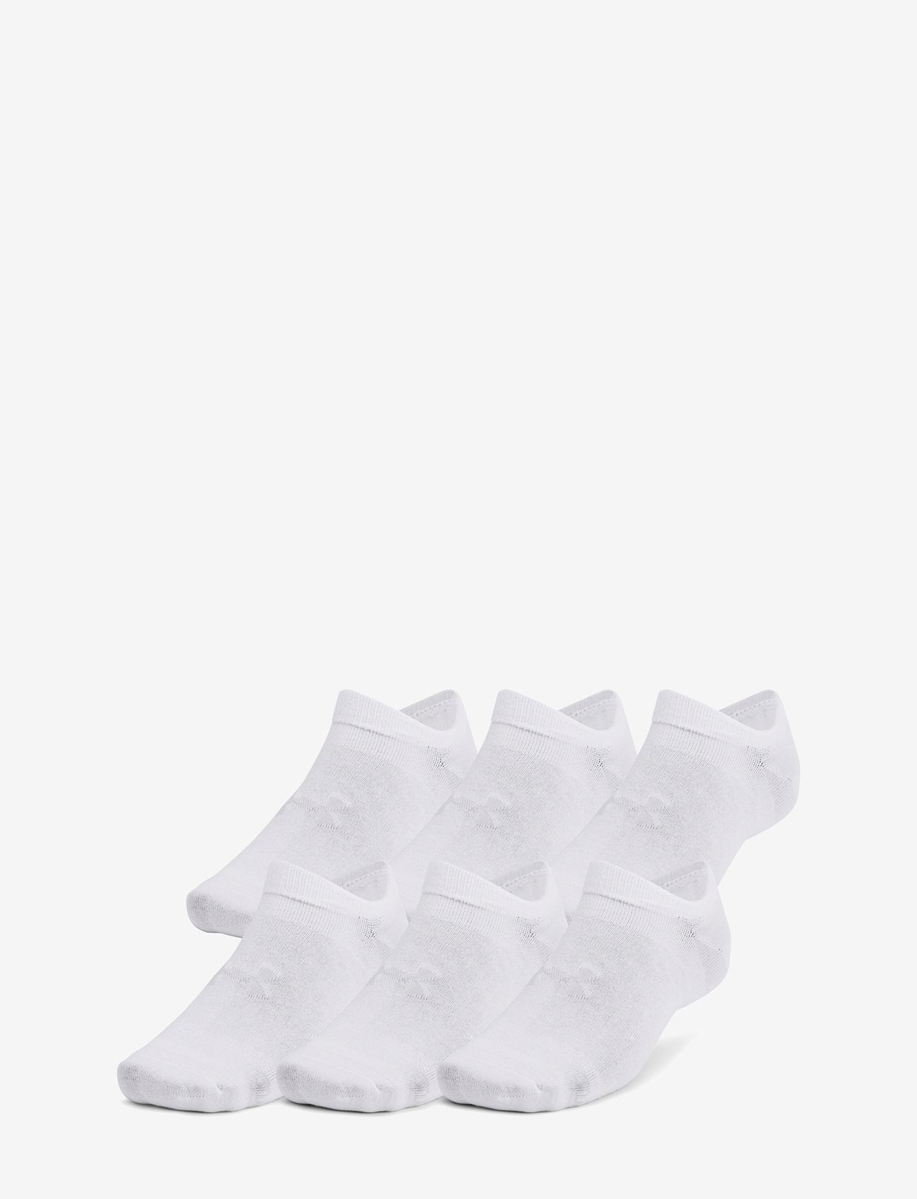 Under Armour - UA Essential No Show 6pk - träningsstrumpor - white - 0