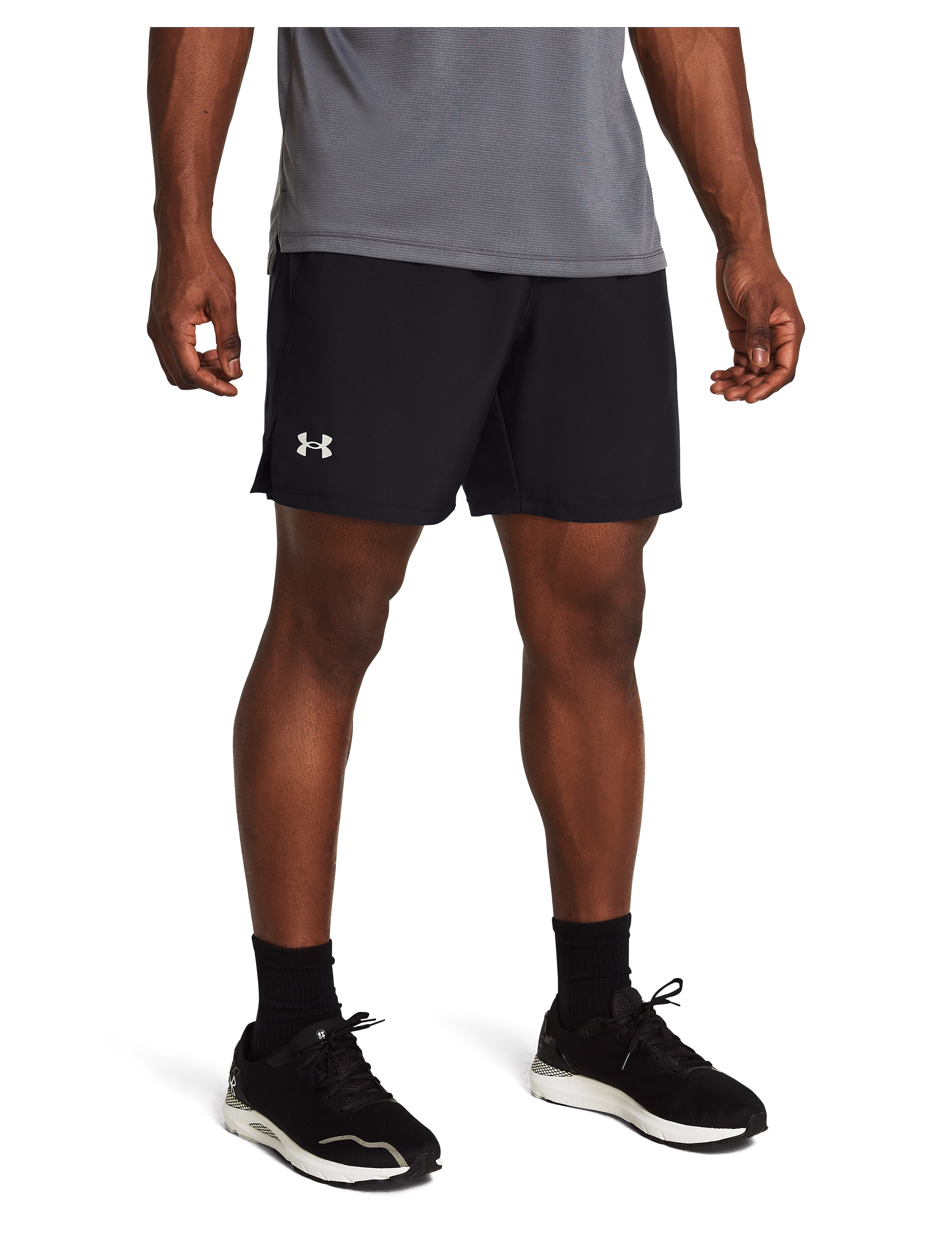 Under Armour Ua Launch 7'' Unlined Shorts, Mænd, Løbeshorts, Sort, Str: L
