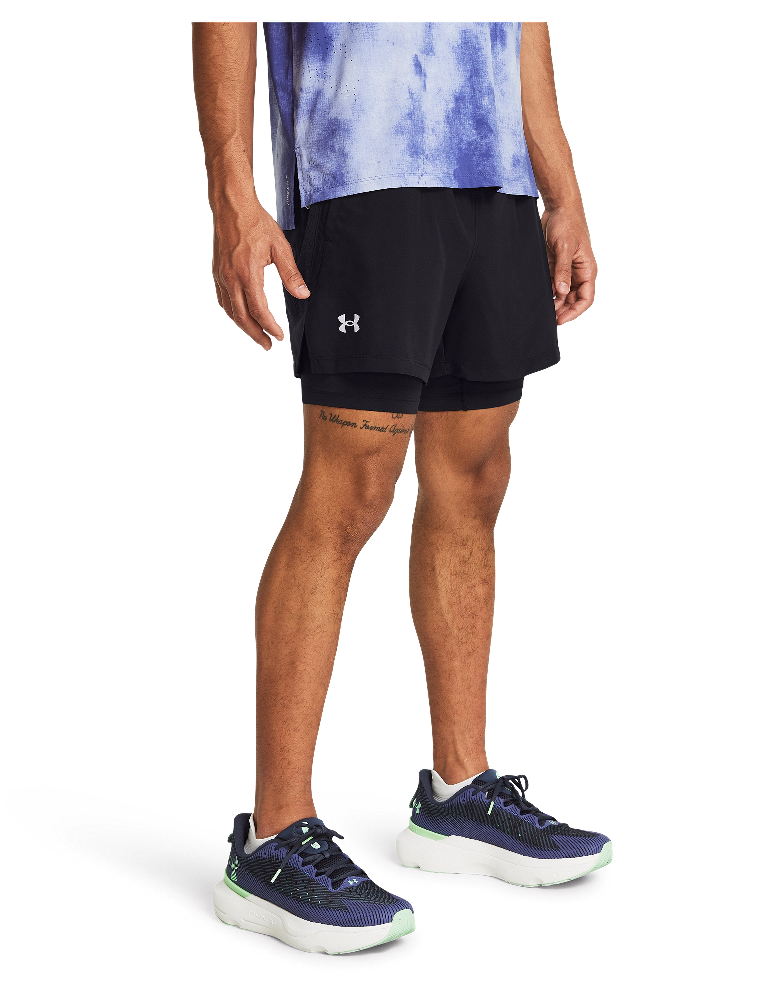 Under Armour Ua Launch 5'' 2-In-1 Shorts, XXL, Black, Shorts > Sportsshorts, Herre