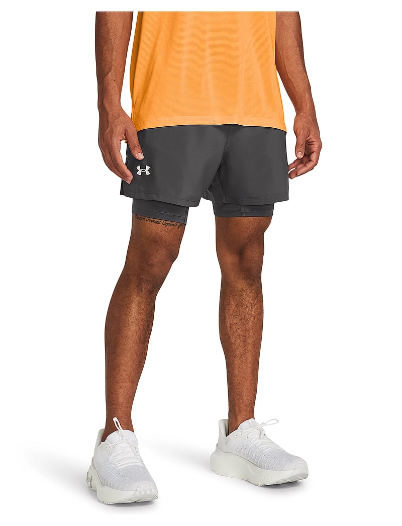 Under Armour - UA LAUNCH 5'' 2-IN-1 SHORTS - löparshorts - castlerock - 0