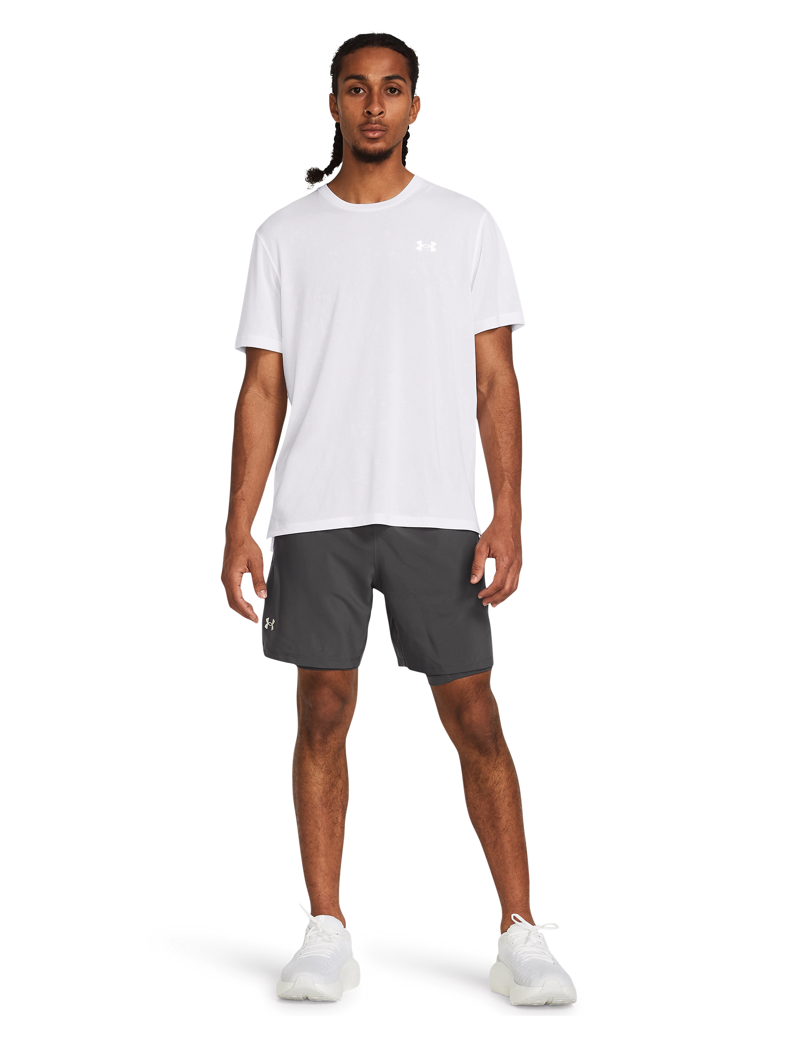 Under Armour - UA LAUNCH 7'' 2-IN-1 SHORTS - laufshorts - castlerock - 4
