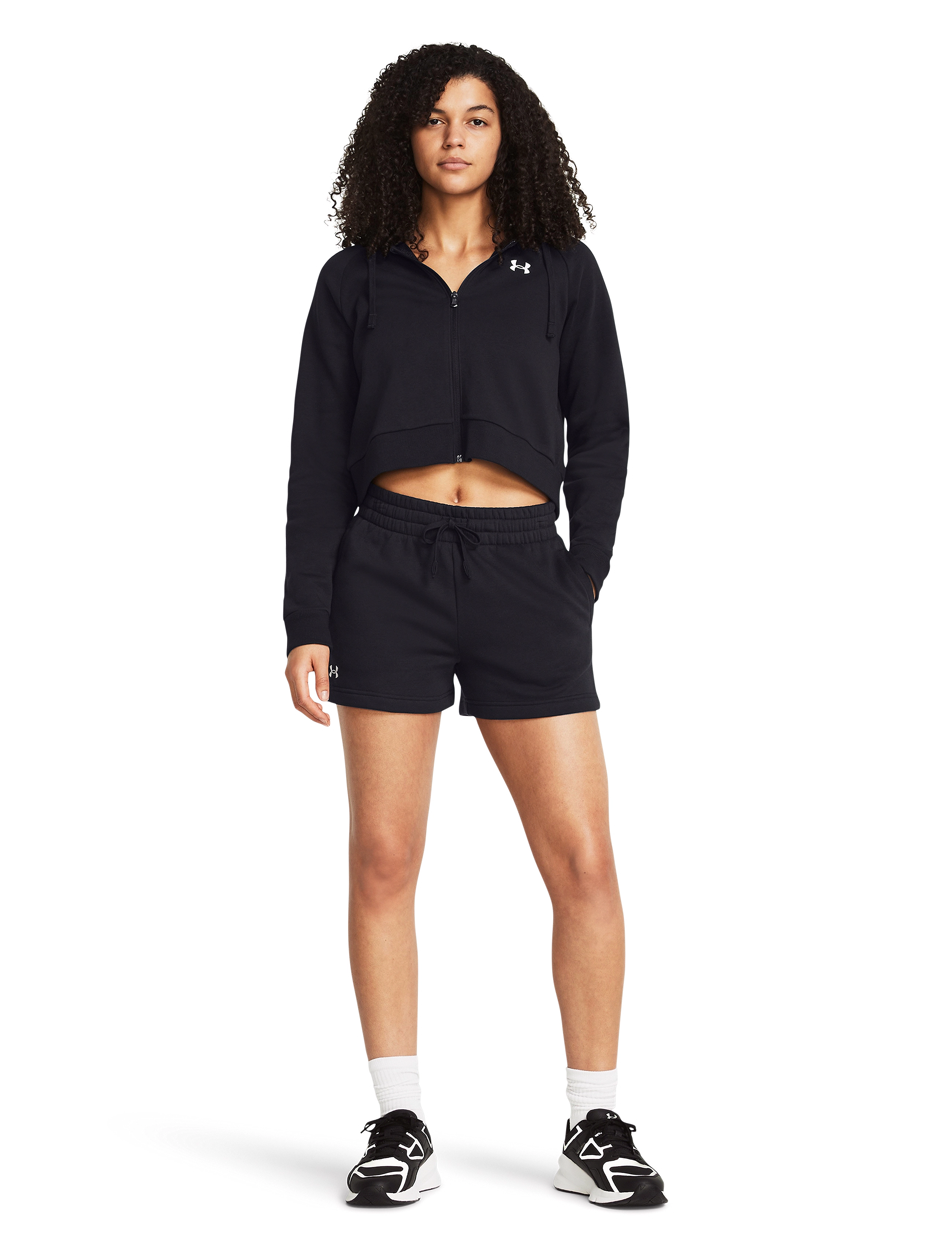 Under Armour - Rival Fleece Short - sweatshorts - black - 4