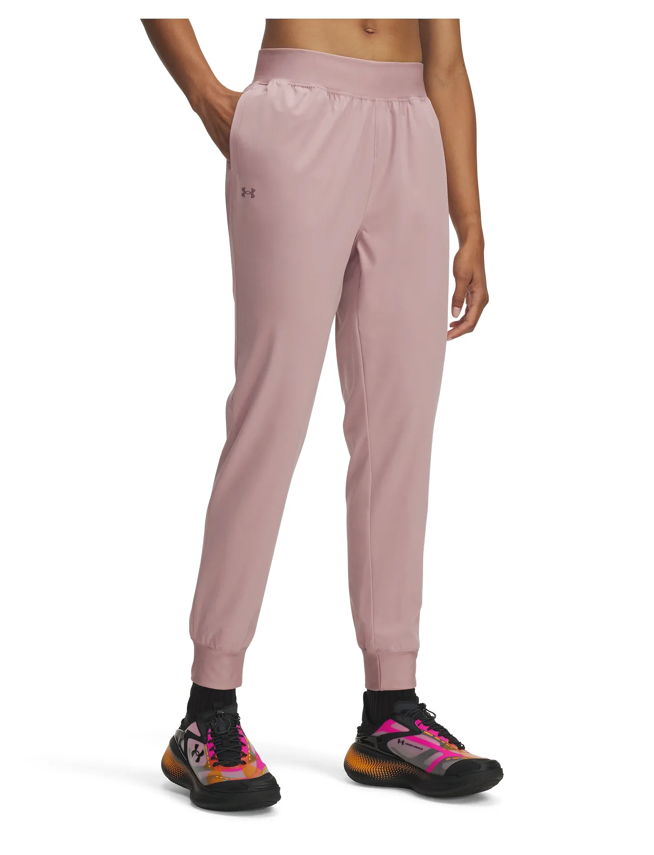Under Armour UA Rival Hi Rise Woven Pant - Träningsbyxor - TOURMALINE PINK / pink/rose
