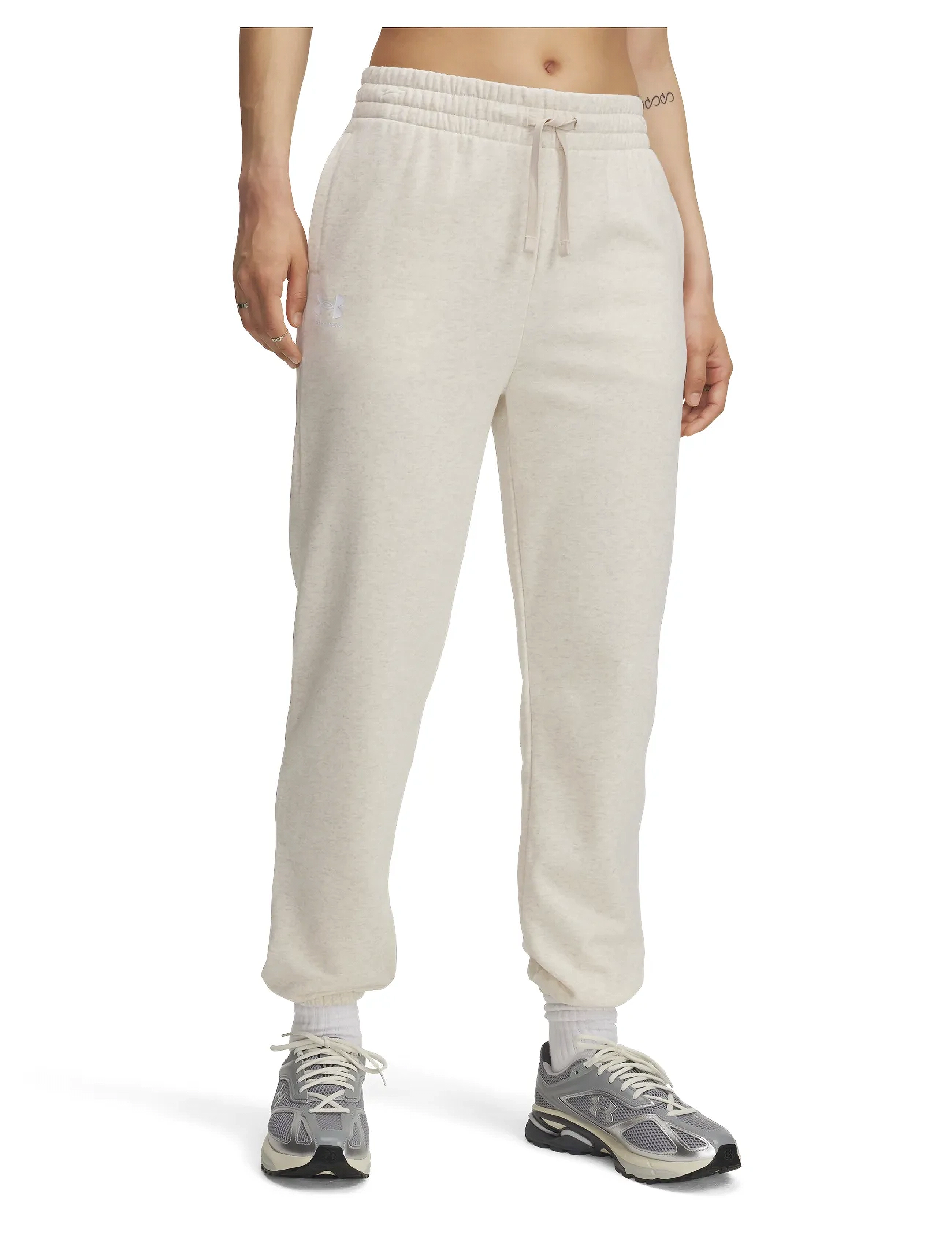 Under Armour UA Rival Terry Joggers - Träningsbyxor - OATMEAL LIGHT HEATHER / beige