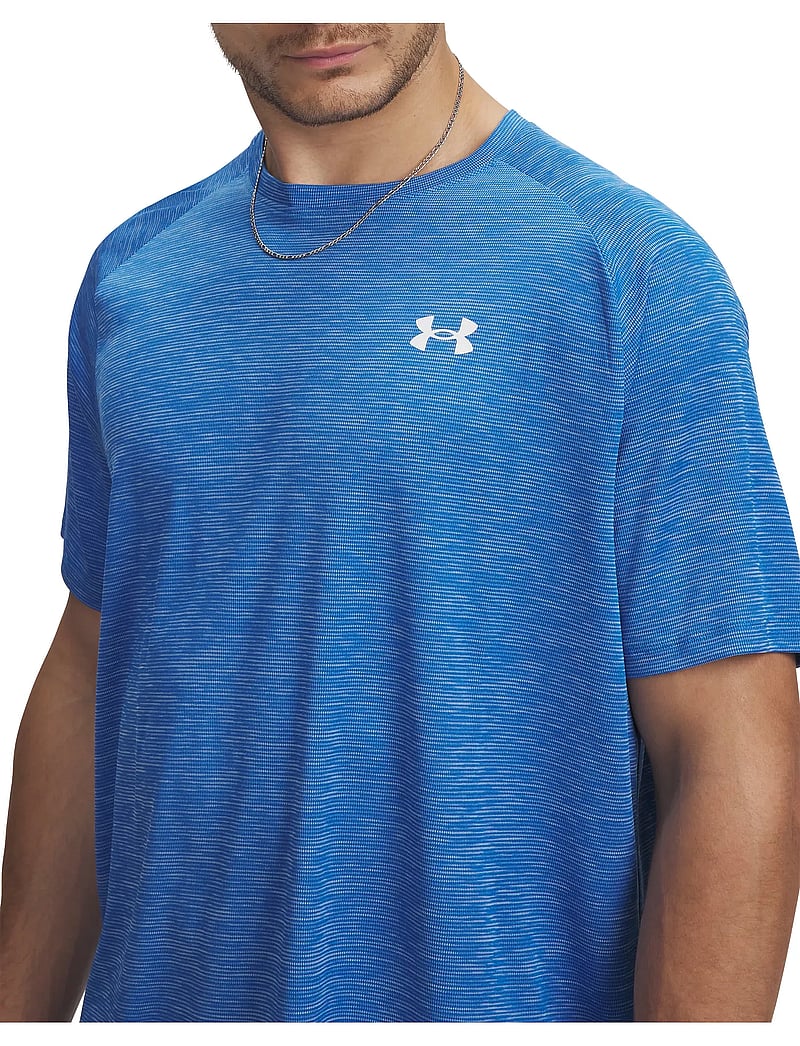 Under Armour - UA Tech Textured SS - t-shirts - blue atlantis - 4