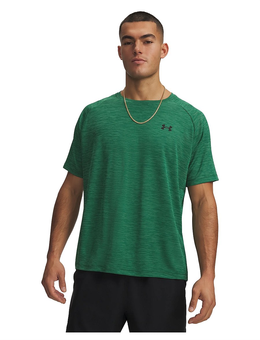 Under Armour - UA Tech Textured SS - t-shirts - campus ivy - 0