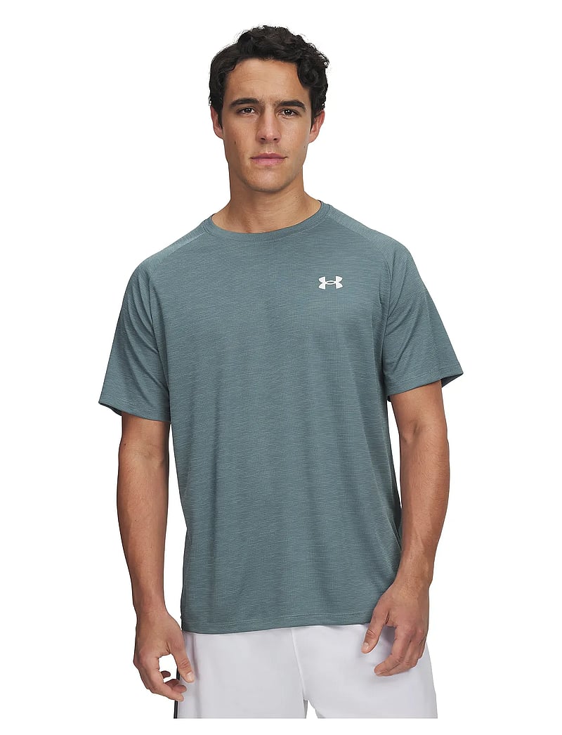 Under Armour - UA Tech Textured SS - t-shirts - jasper blue - 0