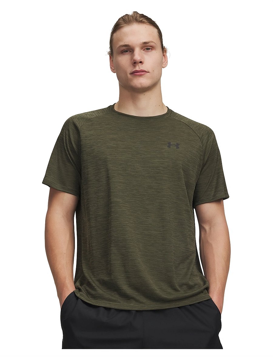 Under Armour - UA Tech Textured SS - t-shirts - marine od green - 0