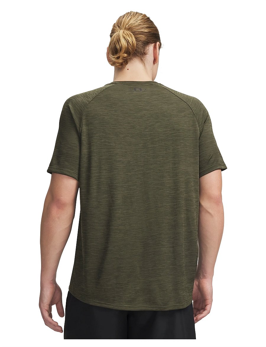 Under Armour - UA Tech Textured SS - t-shirts - marine od green - 3