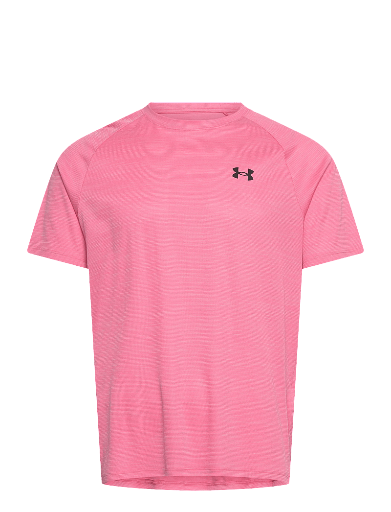 Under Armour - UA Tech Textured SS - t-shirts - prime pink - 1