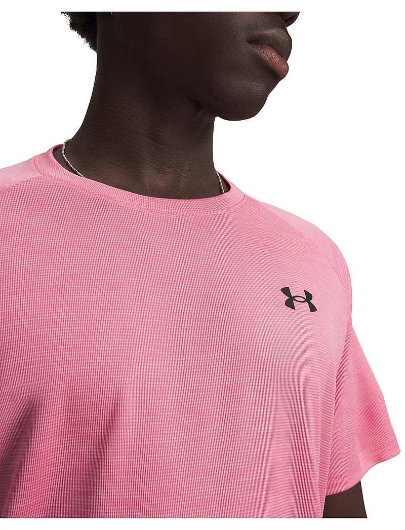 Under Armour - UA Tech Textured SS - t-shirts - prime pink - 4