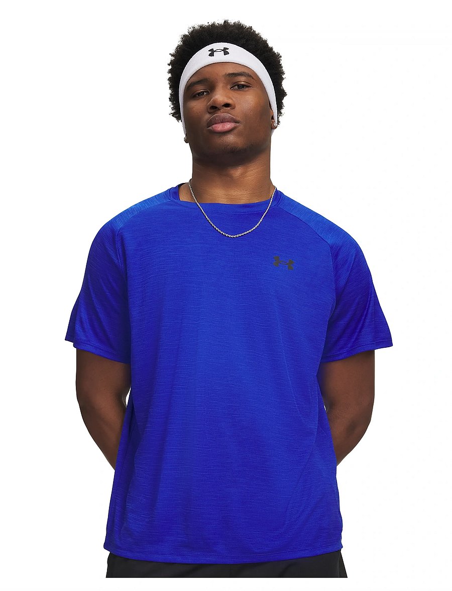 Under Armour - UA Tech Textured SS - t-shirts - royal - 0