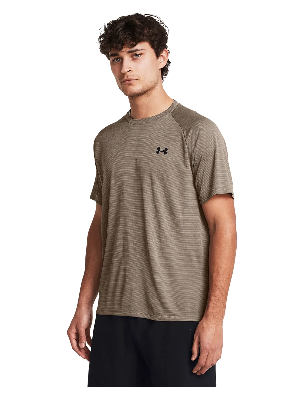 Under Armour - UA Tech Textured SS - t-shirts - taupe dusk - 0