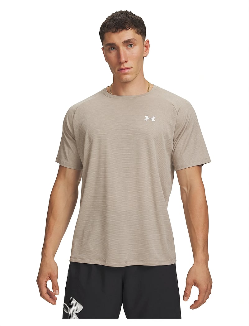 Under Armour - UA Tech Textured SS - t-shirts - timberwolf taupe - 0