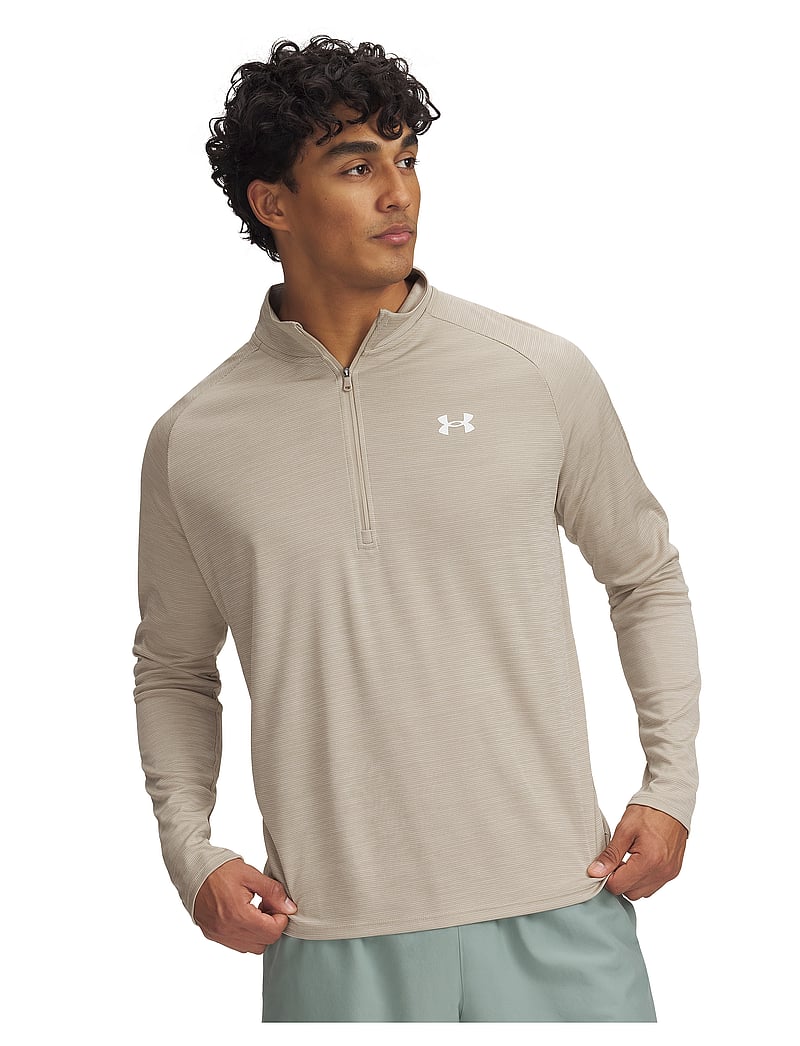 Under Armour - UA Tech Textured 1/2 Zip - sweatshirts - city khaki - 0