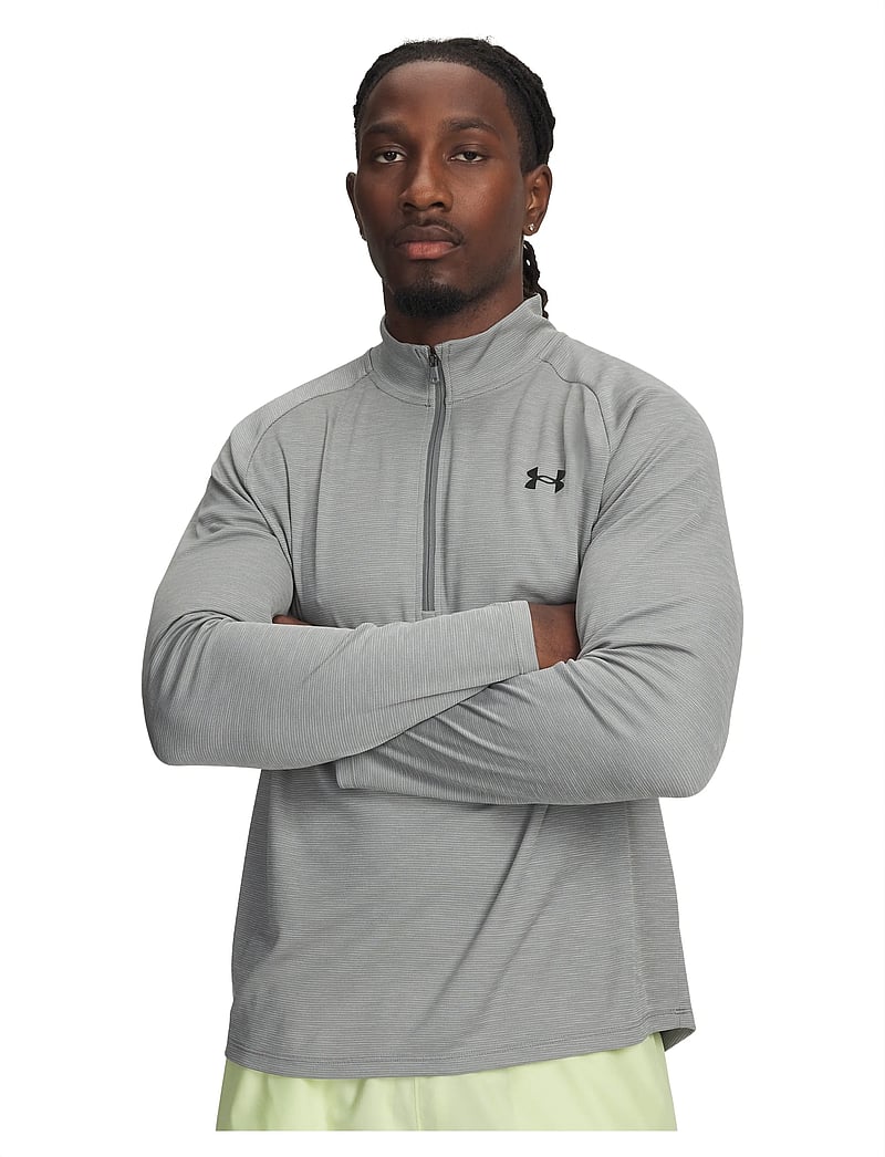 Under Armour - UA Tech Textured 1/2 Zip - langærmede t-shirts - clay green - 0