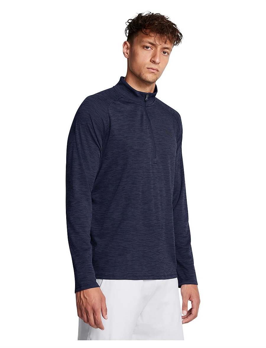 Under Armour - UA Tech Textured 1/2 Zip - fleece og mellemlag - midnight navy - 0