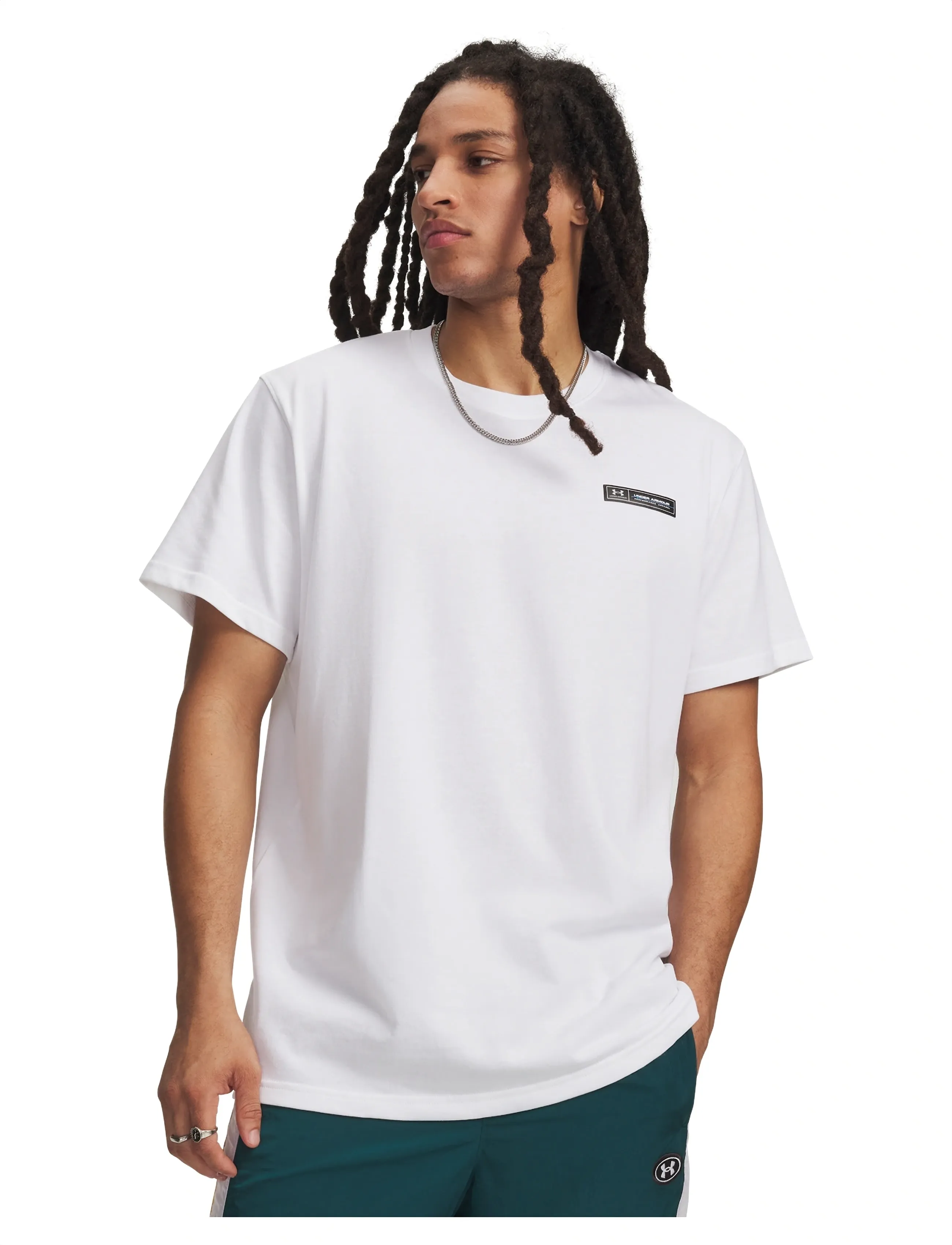 Under Armour Ua Hw Armour Label Ss, Mænd, Kortærmet T-Shirt, Hvid, Str: S